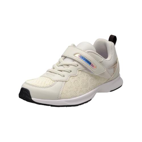 [シュンソク] スニーカー 運動靴 キッズ 女の子 子供靴 軽量 16~25cm 2E LEJ 8240 アイボリー 24.5 cm