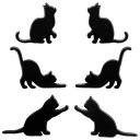 Catland 車 ステッカー 猫 エンブレムチャーム ねこ エンブレム かわいい おしゃれ プレートステッカー カーステッカー 3D 金属製 防水 猫型 デカ...