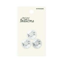 KIYOHARA ナウナウボタン 透明アクリルボタン カット入り 2つ穴 3個入り 直径18mm アクリル NWN2447