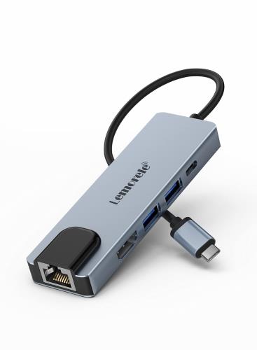 usb c hub 5 in 1 Lemorele USB TypeC ϥ 4Kб USBC HDMI ץLANݡ PDб ɥå󥰥ơ MacBook Air 2020 Surface Go 2 Chromebook Pixelʤɤб