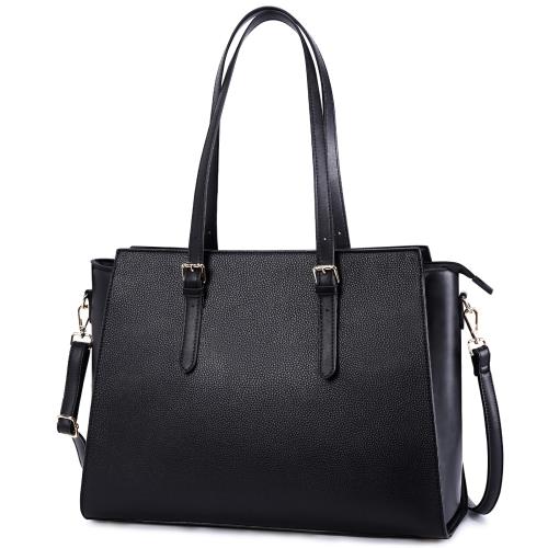 [HOMIEE] トートバッグ レディース ビジネスバッグ 大容量 通勤 15.6インチPC ショルダーバッグ 防水 A4対応 自立 リクルートバッグ PUレザー 2way 肩掛け 買い物 旅行 就活 通学 バレンタインデー ギフト