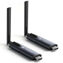 ワイヤレス HDMI 送受信機セット 小型 拡張モード 最大4RXをサポート HDMI 無線 200m安定転送距離 1080P/5Ghz WIFI設定不要 映像音声同期出力 TV/PC/Mac/Laptop/Window/カメラ/監視カメラなど対応 収納に便利日本技適認証済ダークグレー アルミニウム合金(2)