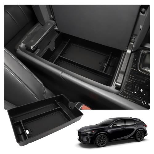 RUIYA新型レクサス・RX 5代目 ALA10/ALH10型コンソールボックス 小物入れトレイ RX350 RX450h+ RX500hコンソールトレイ 車種専用 車内収納ボックス カーアクセサリー 内装パーツ アームレストボックス ラバーマット付き