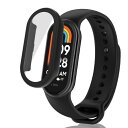SeGinn ケース Xiaomi Smart Band 8 / Xiaomi Band 8 対応 保護カバー PC素材 全面保護 耐衝撃 強化ガラス 高透過率 キズ防止 指紋防止 軽量 装着簡単 Xiaomi Smart Band 8 / Xiaomi Band 8 用 保護ケース(黒)