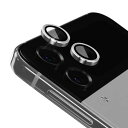 SeGinn Samsung Galaxy Z Flip 4 対応 カメラフィルム レンズカバー 金属 ケース 独立型 カメラ保護フィルム アルミ合金 高透過率 露出オーバー防止 耐衝撃 防塵 全面保護 薄型 強化ガラス Galaxy Z Flip 4 用 レンズフィルム (銀)