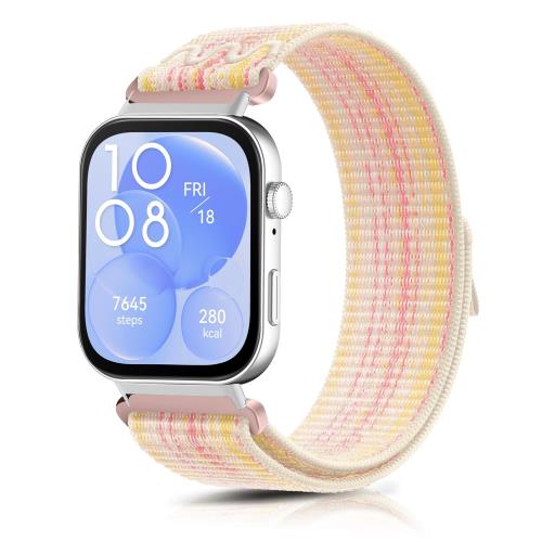 [SeGinn] Huawei Watch Fit 3 交換バンド ベルクロデザイン サイズ調節可能 ナイロン製 編組バンド 柔..