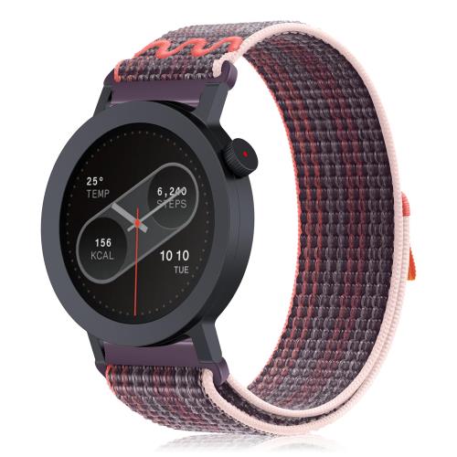 [SeGinn] CMF by Nothing Watch Pro 2 対応 バンド ベルクロデザイン サイズ調節可能 ナイロン製 22mm ベルト 編組バンド CMF Watch Pro 2/CMF Watch Pro バンド 柔らかい 弾力性 軽量 交換ベルト コンパチブル CMF by Nothing Watch Pro 2 交換バンド(パープル)