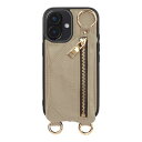 HANATORA iPhone16 ケース ショルダー 本革 日本製 耐衝撃 スマホケース スマホ ショルダーストラップ 付き ファスナー スマホショルダー カ...