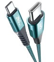 240W USB Type C ケーブル 1M, sweguard PD3.1 超急速充電 USB Cケーブル 高耐久ナイロン 充電器 タイプc ケーブルiPhone 15 16 Pro Max Plus,MacBook Pro、iPad mini/Pro、Matebook、Sony Xperia、Samsung Galaxy S24 S23 S22 S21等Type C機種対応(グリーン)