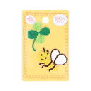 清原(KIYOHARA) お気に入り ミニワッペン みつばちクローバー クローバー 約幅2.3cm×縦3.1cm みつばち 約幅3cm×縦2.6cm 2枚入り MOW404