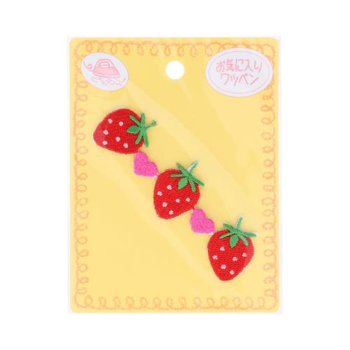 清原(KIYOHARA) お気に入り 連続ワッペン いちご 約幅8cm×縦2.5cm 1枚入り MOW549