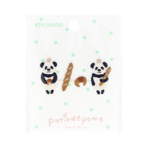 清原(KIYOHARA) プティデポーム 連続ワッペン パンダ 約幅6cm×縦3.1cm 1枚入り PTM-465