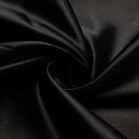 東レ シルック サテン 生地 約122cm×1mカット Col.BK ブラック T880-1