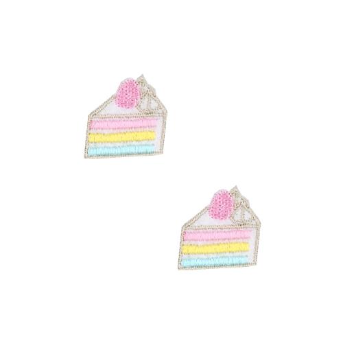清原(KIYOHARA) お気に入り アイロン接着 ミニワッペン パステルケーキ 2枚入り 幅21.5mm×高さ23mm MOW837