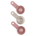 貝印 KAI 計量スプーン 3個セット 大さじ1 大さじ1/2 小さじ1 食洗機対応 傷つけにくい お手入れ簡単 オールドラズベリー ニュアトーン DH6304