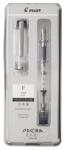 PILOT 万年筆 プレラ PRERA 色彩逢い F 細字 透明ブラック PFPR1TBF