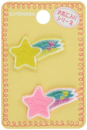 貼花補丁 - 清原(KIYOHARA) お気に入りシリーズ ミニワッペン 流れ星 アイロン接着 2個入り MOW746