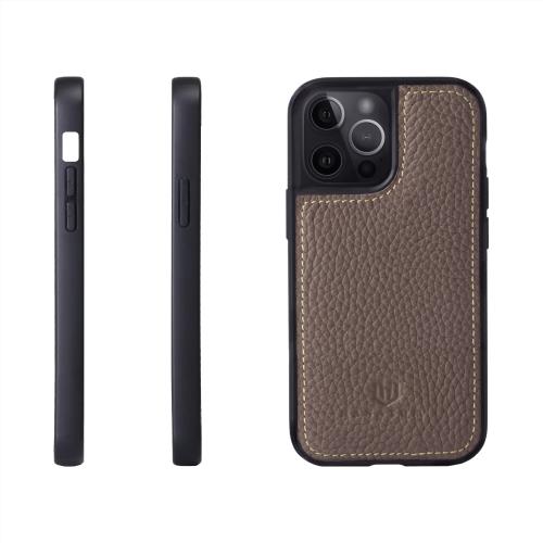 乐天商城 - HANATORA iPhone16Pro ケース 本革 耐衝撃 スマホケース スマホ コードホルダー 付き シュリンクカーフレザー ギフト バンパー型 マグネットなし トープ SPG-16Pro-Taupe