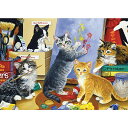 MISITU ジグソーパズル 1000ピース パズル 風景 絵画 猫 子猫 動物 アート プレゼント 誕生日 クリスマス おしゃれ インテリア 子猫のキャンバス (50 x 70 cm)