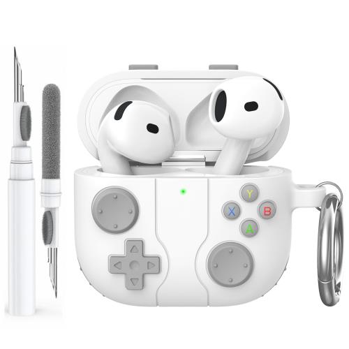 AhaStyle AirPods 4 ケースカバー クリーニングキット付き レトロな携帯ゲーム機デザイン AirPods第4世代ケース ソフトシリコン保護カバー...