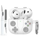 AhaStyle AirPods 4 ケースカバー クリーニングキット付き レトロな携帯ゲーム機デザイン AirPods第4世代ケース ソフトシリコン保護カバー...