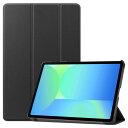 For Galaxy Tab S10 FE/S9 FE ケース 10.9インチ スタンド 機能 角度調整 上質PUレザー キズ防止 軽量 タブレット カバー 全面保護 タブレット用アクセサリー Mosasa Galaxy Tab S10 FE/S9 FE 専用 スマートカバー (ブラック)