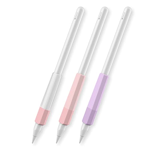 AHASTYLE Apple Pencil用グリップ 疲れ軽減 滑り防止 柔らかな握り心地 Apple Pencil ProApple Pencil（USB-C）とApple Pencil（第二世代）対応 三つセット