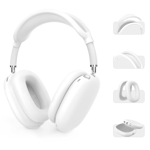 AHASTYLE AirPods Maxヘッドホン用シリコンケースカバー  傷防止イヤーパッドカバー/イヤーカップカバー/ヘッドバンドパッド/ヘッドバンドカバー Airpods Max用アクセサリー Apple AirPods Max用ソフトケース