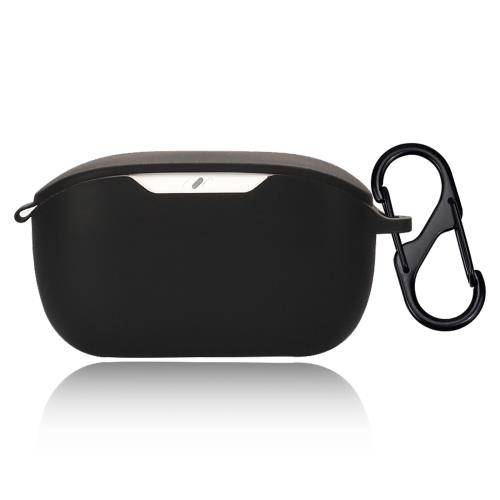 For JBL WAVE BUDS/BUDS 2 ケース カバー Mosasa JBL WAVE BUDS/BUDS 2 シリコン保護ケース 充電便利 全面保護 紛失防止 滑り止め 軽量 キズ防止 スリム 薄型 旅行 耐衝撃 防塵-ブラック