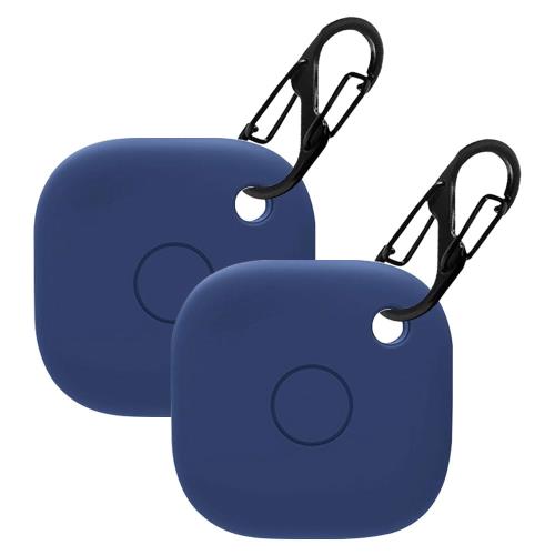 2個セットFor Anker Eufy (ユーフィ) Security SmartTrack Link ケース  紛失防止用のフックを搭載した 軽量 キズ防止 防塵 傷つきにくい 柔らかなシリカゲルのスポーツクールなデザイン 衝撃 吸収 スリム ソフト ケースカバー 落下防止保護(ブルー)