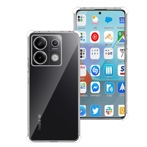 『全面保護』Redmi Note 13 Pro 5G 用のケース Xiaomi Poco X6 5G 用の保護カバー 薄型 TPU材質 『四隅がエアクッション構造』 耐衝撃 エクスペリア ケース スマホケース 黄変防止/滑り止め/擦り傷防止/柔軟/光沢感/軽·薄/透明