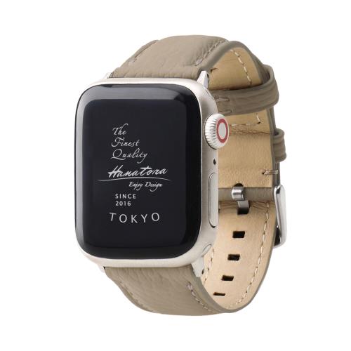 Rakuten - [HANATORA] アップルウォッチ用バンド AppleWatch互換性 バンド コンパチブル 41mm 40mm 38mm 本革 シュリンクレザー メンズ レディース グレージュ シルバー AWBGZ01