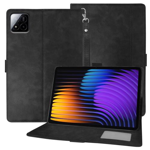 2024改良最新型For Xiaomi Pad 7/7 Pro タブレット ケース [HVUYAL]きスタンド機能付き 手帳型ケース高級PU レザー 全面保護型 超軽量 傷つけ防止 耐久性Xiaomi Pad 7/7 Pro 11.2インチ用 スマートカバー (ブラック)