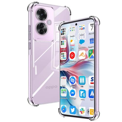 『全面保護』OPPO Reno11 A 5G ケース オッポ レノ11A 用の 保護カバー 薄型 TPU材質 『四隅がエアクッション構造』 耐衝撃 ケース スマホケース 黄変防止/滑り止め/擦り傷防止/柔軟/光沢感/軽·薄/透明