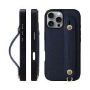 HANATORA iPhone16Pro ケース 本革 耐衝撃 背面ベルト ストラップリング スマホケース スマホ スタンド機能 ガラスフィルム 付き サフィアーノ レザー ギフト マグネットなし ブルー XGH-16Pro-Blue