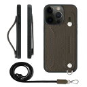 HANATORA iPhone13Pro ケース 本革 耐衝撃 背面ベルト ストラップリング スマホケース スマホ スタンド機能 ネックストラップ 付き カードポケット シュリンクレザー ギフト トープ CGHGZ-13Pro-Taupe