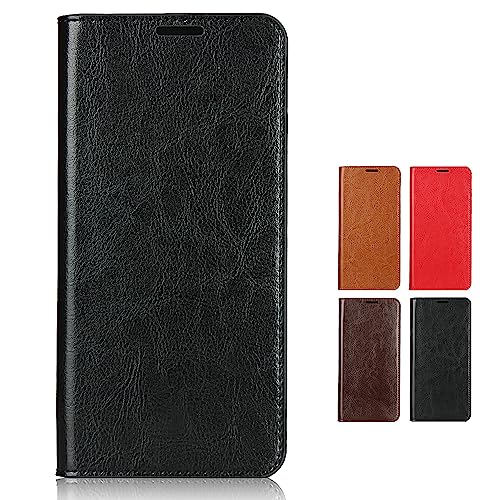 乐天商城 - Xperia 10 IV SO-52C SOG07ケース 手帳型 SO-52C SOG07カバー Xperia 10 IV 手帳型 カバーXperia 10 IV 手帳型 財布型 Cavor 高手作りの革高級牛革 携帯カバー マグネット無し開閉 携帯カバー カード収納 人気 おしゃれ レトロ 横置きスタンド機能選べる4色 - ブラック
