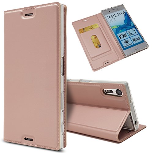 Sony xperia XZケース 手帳型 602SOエクスペリアxzケース so-03jカバー 手帳型so-03j SOV34カバー601SOケースSOV35 Jaorty内蔵マグネット カードポケット スタンド機能 PUレザー 超薄型 人気 おしゃれ4色-ピンク