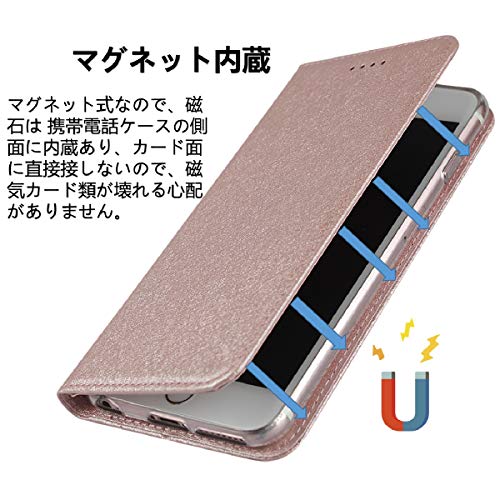 iphoneXS ケース iphoneXケース 手帳型 iphoneX カバー iphone XS アイフォンXS/Xケース スマホケースJaorty 内蔵マグネット カードポケット スタンド機能 蚕糸 PUレザー 人気 おしゃれ5色-ピンク