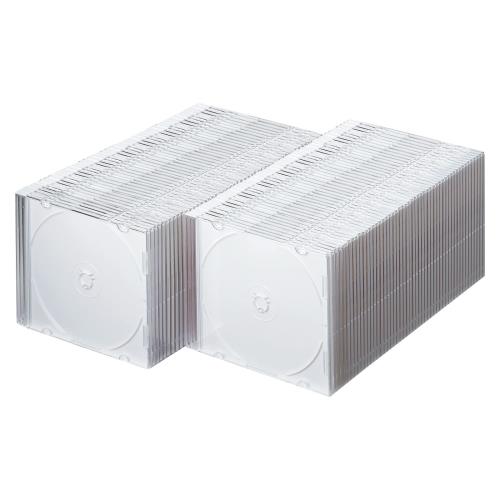 Other - サンワサプライ(Sanwa Supply) Blu-ray・DVD・CDケース(スリムタイプ・100枚セット・ホワイト) FCD-PU100MWN