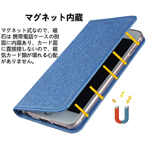 iphoneXS ケース iphoneXケース 手帳型 iphoneX カバー iphone XS アイフォンXS/Xケース スマホケースJaorty 内蔵マグネット カードポケット スタンド機能 蚕糸 PUレザー 人気 おしゃれ5色-ネイビー