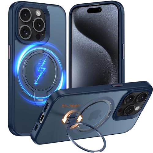 2024新登場iPhone 12 Pro Max 用 ケース360°回転スタンドとMagSafeが同時に対応縦横両対応 アイフォン12 プロマックス カバー Fadkzyxr スマホケース マット仕上げ 半透明 指紋防止 米軍規格 耐衝撃 アイホン12promax 携帯ケース マグネット搭載 車載ホルダー マグセーフ ワ