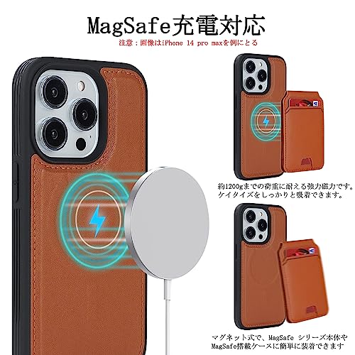 2023新登場MagSafe対応 アイフォン13 pro 分離型手帳 ケース カード ケース アイフォン13 pro スマホスタンドケース magsafe 財布 iphone 13 proカードケース 両用 分離式 取り外し可能マグネット カード ホルダー カード収納 強力/磁石/薄型 カード入れ 取り外し可能 角度調