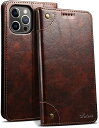 JCGOOD iPhone 15 Pro Max ケース 手帳型 カード収納 アイフォン 15 ProMax カバー 手帳 カード入れ 財布型 スタンド機能 マグネット式 本革 レザー スマホケース 軽量 薄型 防塵 耐衝撃 保護 携帯ケース アイホン 15 プロマックス 6.7 対応 ブラウン(2)