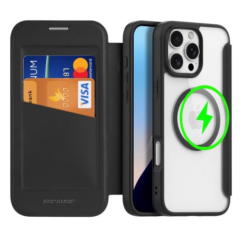 JCGOOD iPhone 16 Pro ケース 手帳型 MagSafe対応 いphone 16 Pro ケース 手帳 カード収納 アイフォン 16 プロ ケース マグセーフ ワイヤレス充電対応 カード入れ マグネット式 PU革 レザー スマホケース 軽量 薄型 防塵 耐衝撃 全面保護 携帯ケース アイホン 16 プロ用 ブラ