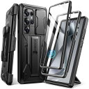 Tongate Samsung Galaxy S24 Ultraケース、スライド式カメラカバー&スクリーンプロテクター内蔵2つのフロントフレームミリタリーグレードの衝撃吸収S24 Ultra用ケース、キックスタンド&ベルトクリップ付き、6.8インチ、ブラック