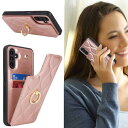 Galaxy A13 5G/4G/A04S ケース 背面ポケット付き Galaxy A13 4G 財布型 手帳型 背面 カードケース Galaxy A13 4G ケースGalaxy A13 4G手帳型 ケース上下開 Galaxy A13 4G 携帯ケース Galaxy A13 4Gケース 財布型 Galaxy A13 4G case カード収納 360°回転リング - ピンク
