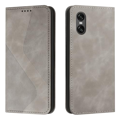 Rakuten - LODROC Xperia 10 vi ケース 手帳型 エクスペリア 10 VI 財布型 カバー docomo SO-52E 手帳型ケース LODROC スマホケース SO-52E au SOG14 ケース スタンド機能 カードポケット収納 耐衝撃 Xperia 10 vi 適応6.1インチ ケース 手帳型 - グレー
