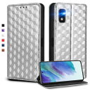 UnivoColors SHARP AQUOS wish3 (SH-53D/A302SH) 手帳型ケース 高級合皮 カード収納 マグネット開閉 スタンド機能 ストラップホール付き TPUソフトバンパー 全面保護 カメラ保護 衝撃吸収 ビジネス おしゃれ カバー(シルバー)