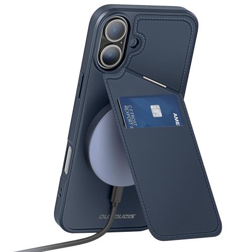 JCGOOD iPhone 16 Plus ケース MagSafe対応 ワイヤレス充電 いphone16 Plus ケース マグセーフ対応 背面カード収納 アイフォン16 プラス カバー スタンド機能 カード入れ 革 レザー スマホケース 耐衝撃保護 携帯ケース アイホン16 プラス 6.7 インチ用 ブルー